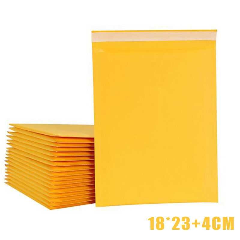 50PCS Kraft Paper Bubble Mailer Shockproof Padded Envelopes