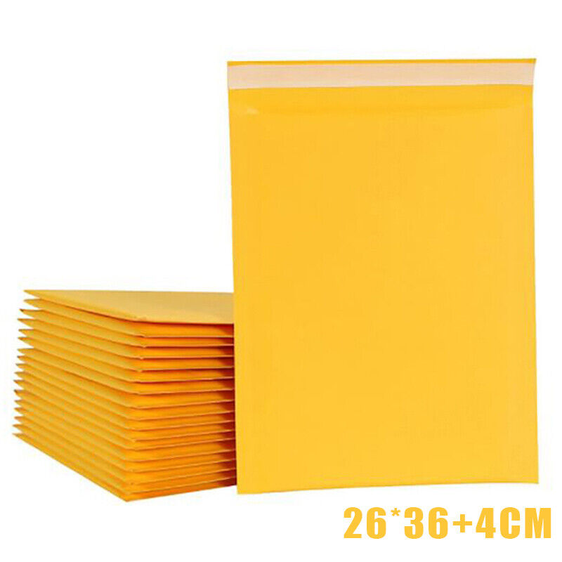 50PCS Kraft Paper Bubble Mailer Shockproof Padded Envelopes