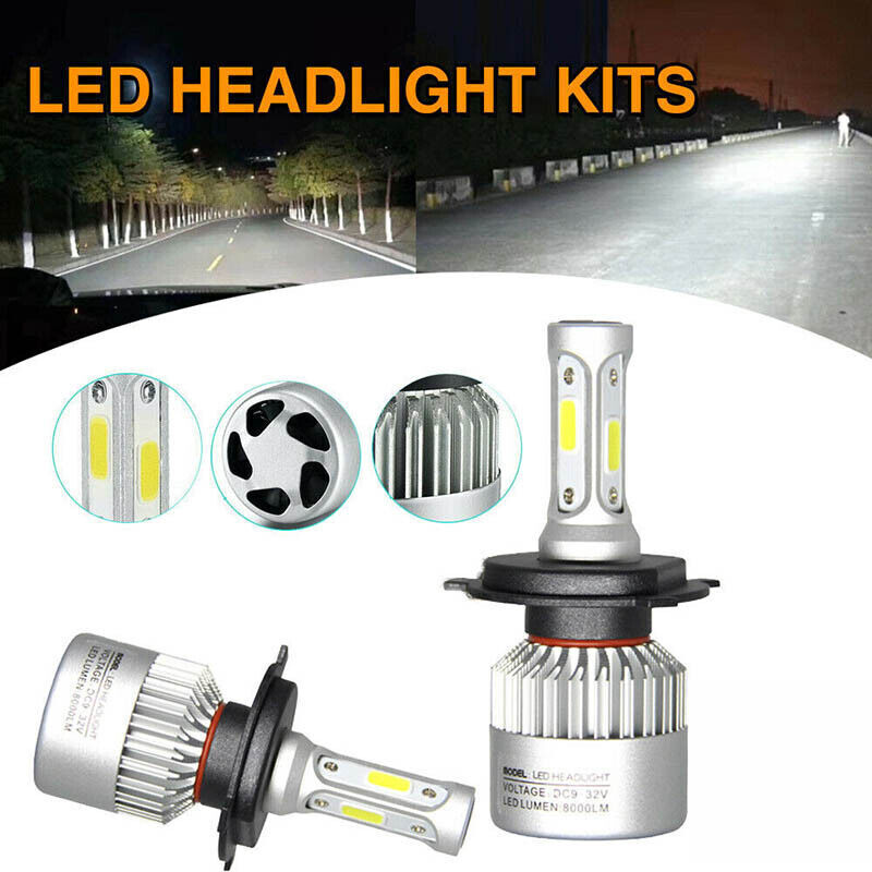 2pcs H4 LED Headlight Bulbs Kit Car Motorcycle High Low Beam IP65