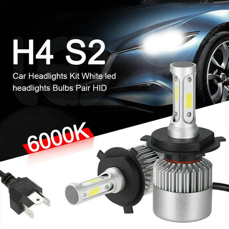 2pcs H4 LED Headlight Bulbs Kit Car Motorcycle High Low Beam IP65