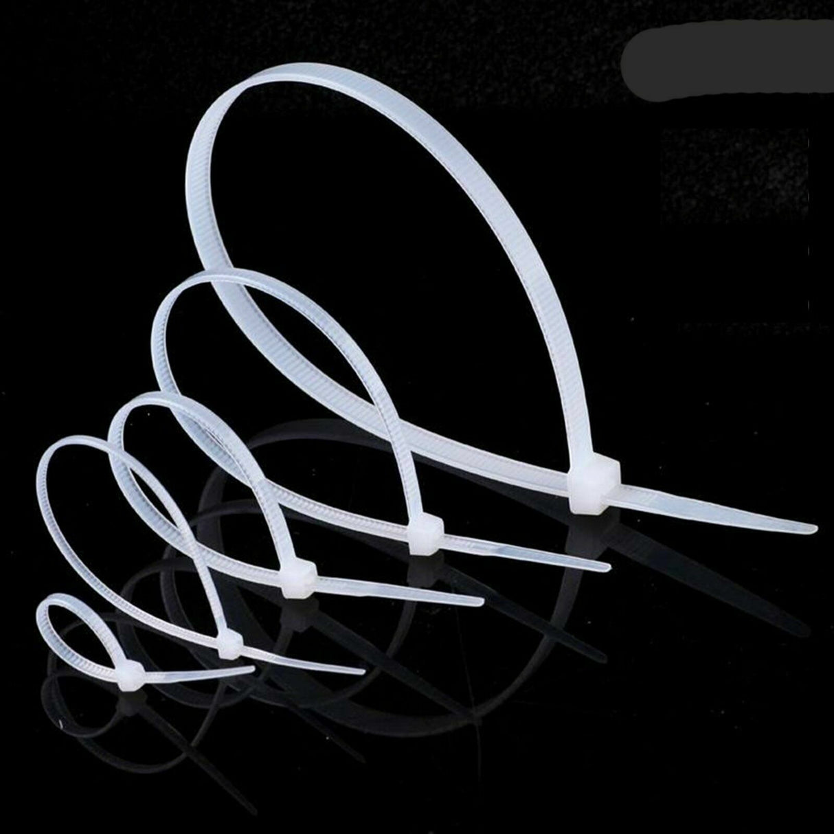 Cable Ties Nylon UV Stabilised 250-1000PCS White Clear Bulk