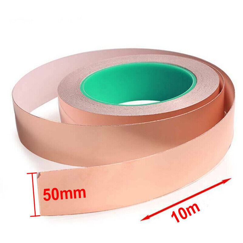 Double-Sided Copper Foil Tape 10M x 50MM EMI Shielding Conductive