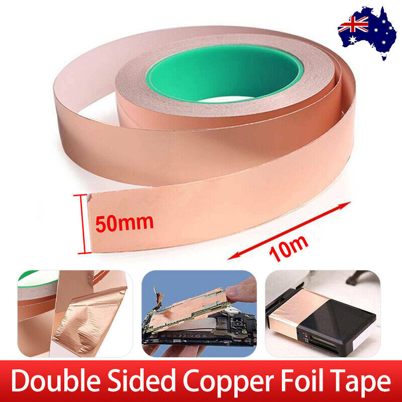 Double-Sided Copper Foil Tape 10M x 50MM EMI Shielding Conductive