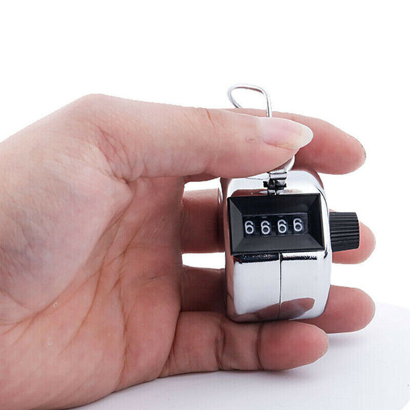 4 Digit Hand Tally Counter Manual Clicker Metal