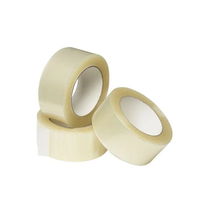 Packing Tape 48mm 100m Clear Sealing 6/48 Rolls Bulk