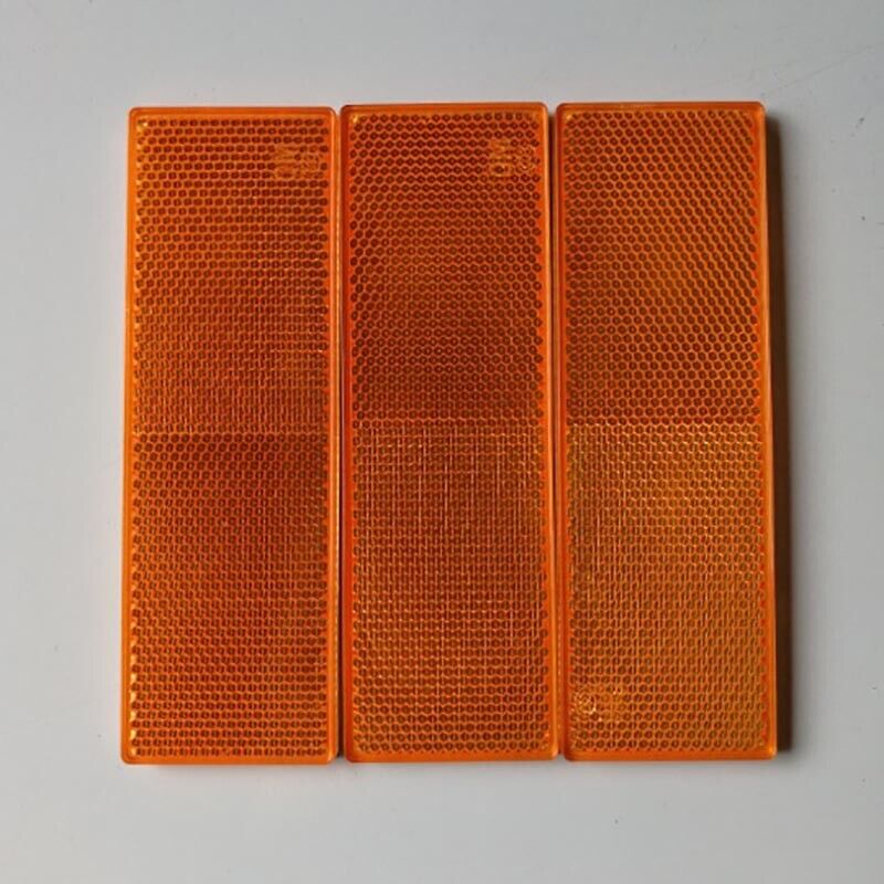 6X Red Amber White Trailer Reflectors Self-Adhesive Caravan Set