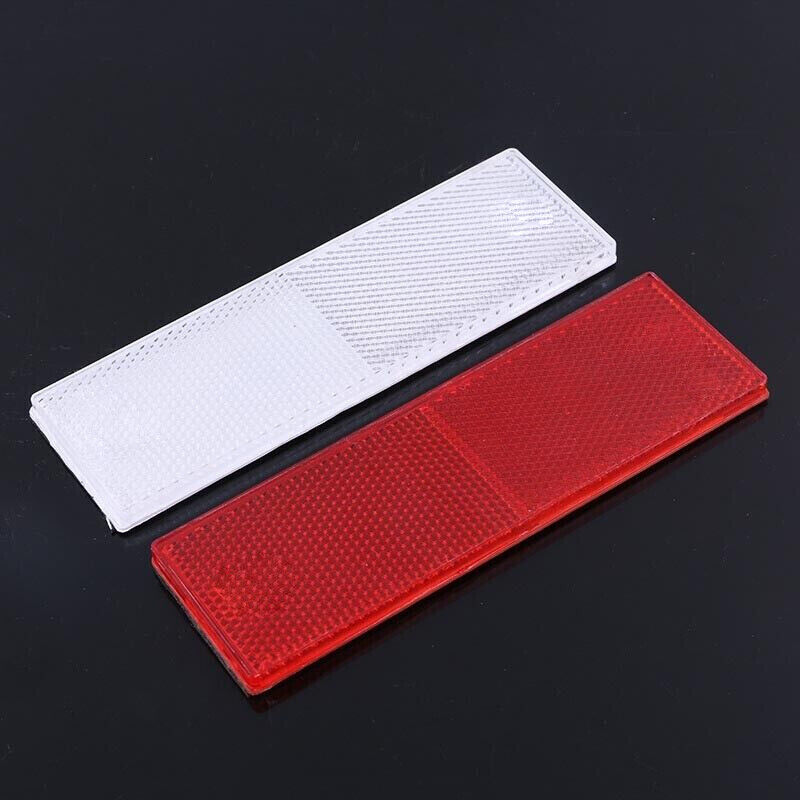 6X Red Amber White Trailer Reflectors Self-Adhesive Caravan Set