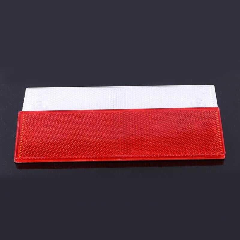 6X Red Amber White Trailer Reflectors Self-Adhesive Caravan Set