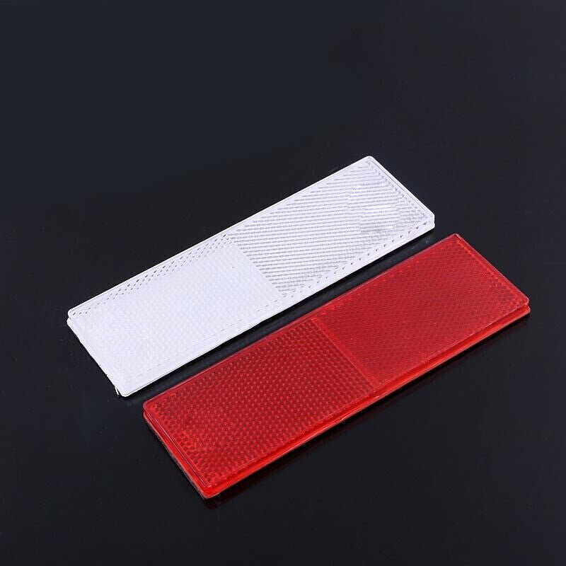 6X Red Amber White Trailer Reflectors Self-Adhesive Caravan Set