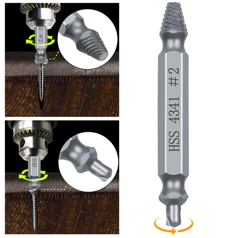 Damaged Screw Extractor Set 6PCS Easy Out Broken Drill Bit Remover Kit