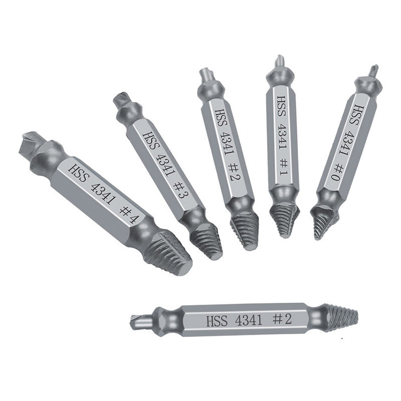 Damaged Screw Extractor Set 6PCS Easy Out Broken Drill Bit Remover Kit