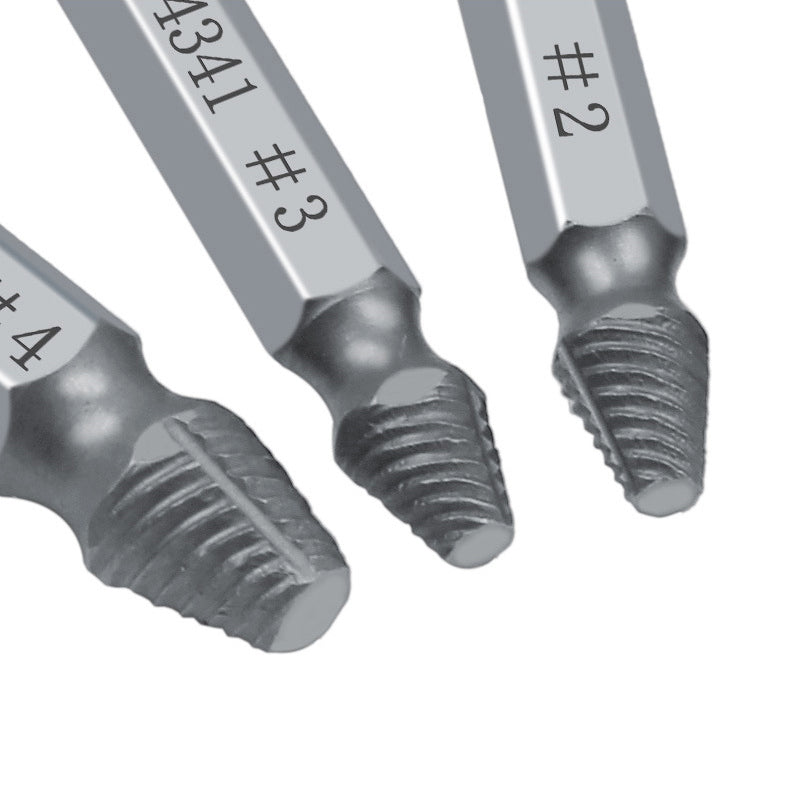 Damaged Screw Extractor Set 6PCS Easy Out Broken Drill Bit Remover Kit