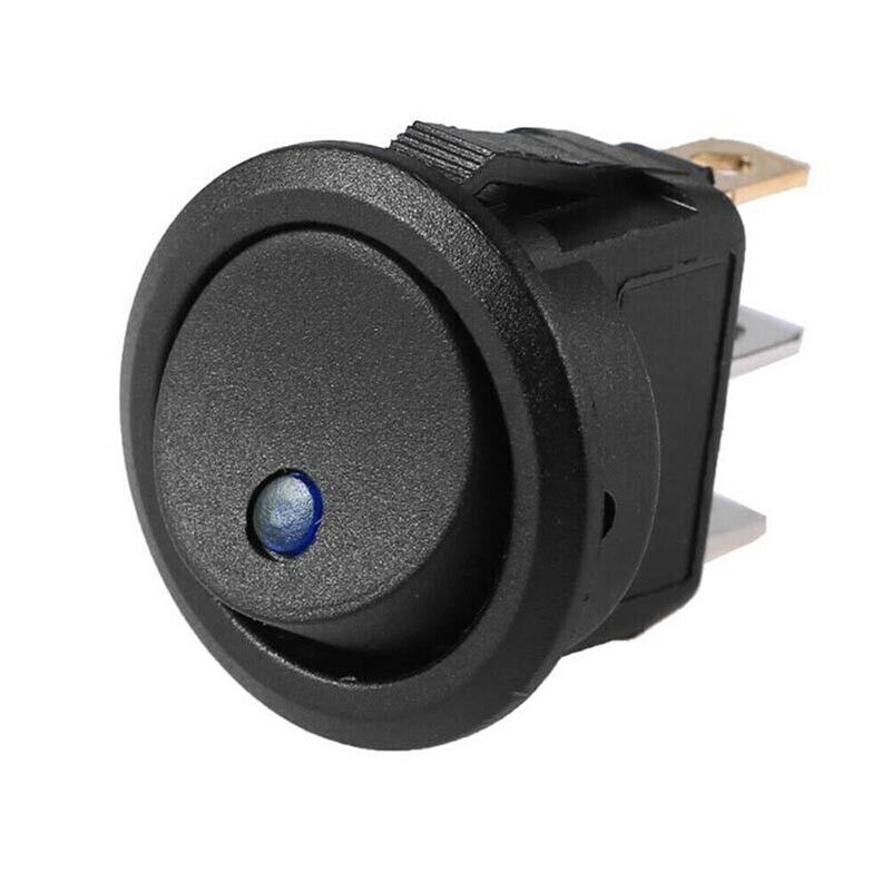 10PCS Blue LED Rocker Switch 12V Car Boat Truck Round ON OFF Toggle