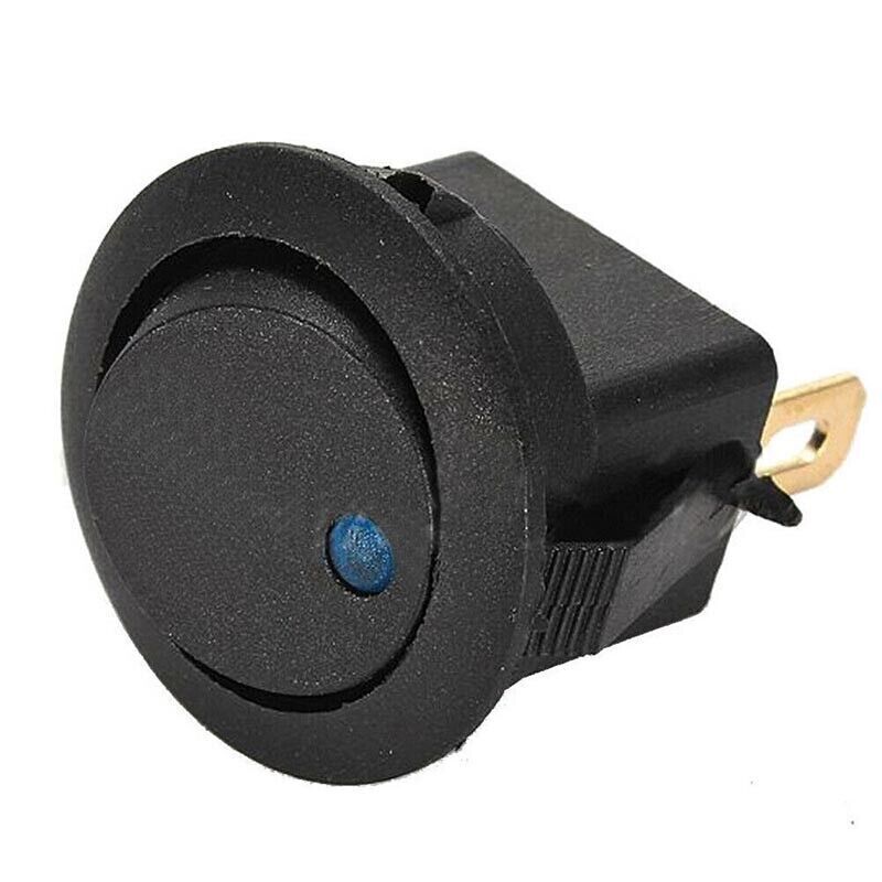 10PCS Blue LED Rocker Switch 12V Car Boat Truck Round ON OFF Toggle