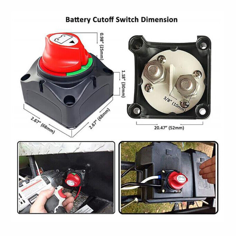 12V 24V 48V 300A Battery Master Disconnect Switch Marine Boat Caravan Isolator