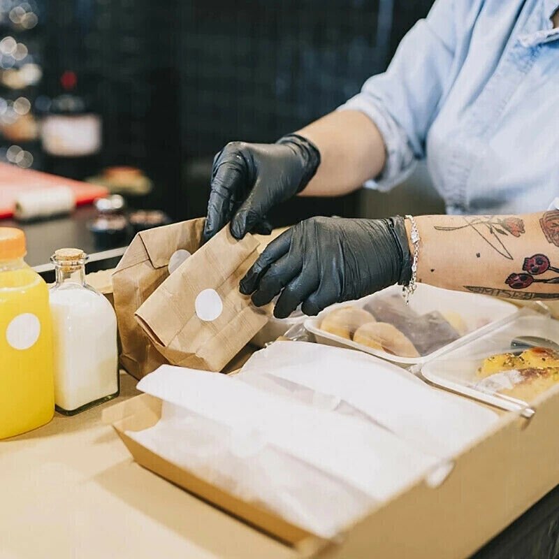 100PCS Thick Nitrile Gloves Industrial Warehouse Handling Oil Resistant