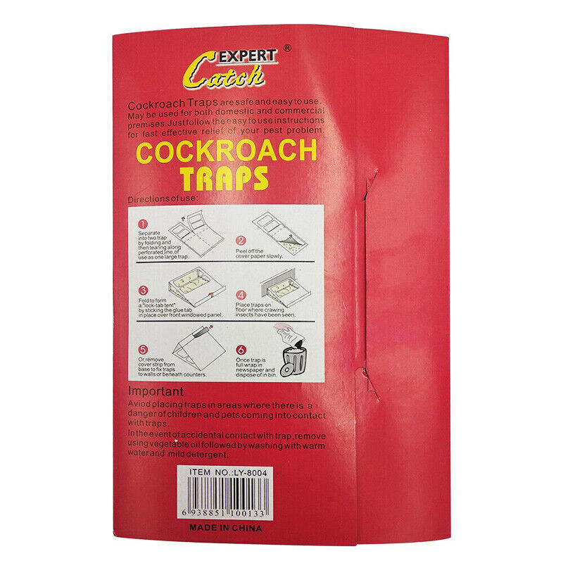 Cockroach Sticky Glue Traps 18pcs / 3 Pack for Pest Control