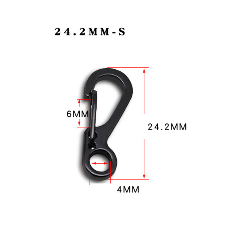 10/20PCS Mini Alloy Carabiner Keychain Snap Spring Clips