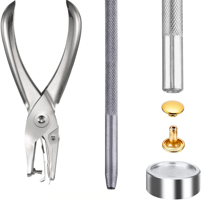 Leather Rivets Tool Kit 484PCS Double Cap Studs Set DIY