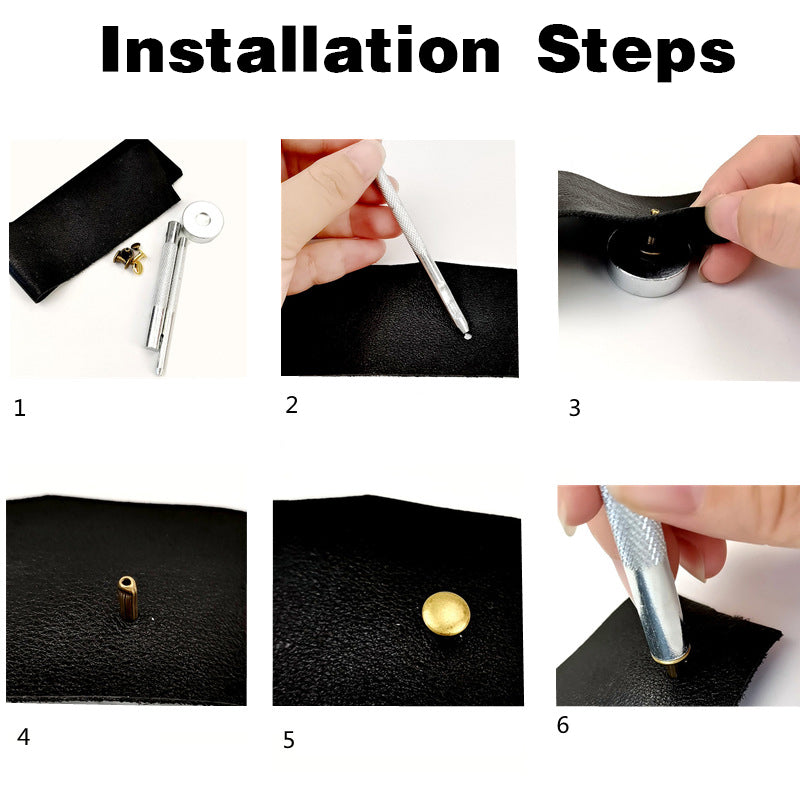 Leather Rivets Tool Kit 484PCS Double Cap Studs Set DIY