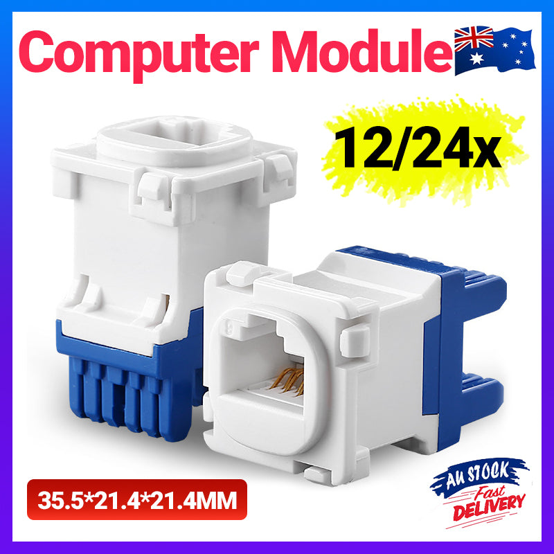 Clipsal Compatible Cat6 RJ45 8P8C Network Jack Insert 12 24PCS