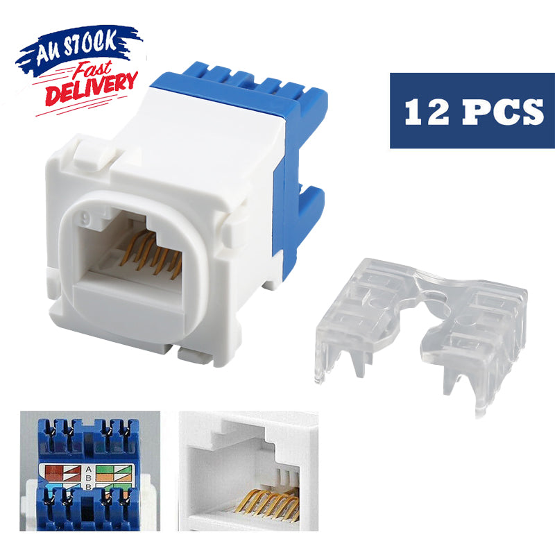 Clipsal Compatible Cat6 RJ45 8P8C Network Jack Insert 12 24PCS