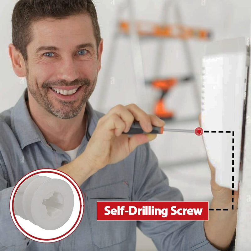 500PCS Nylon Wall Anchors Screws 13x42mm for Plasterboard