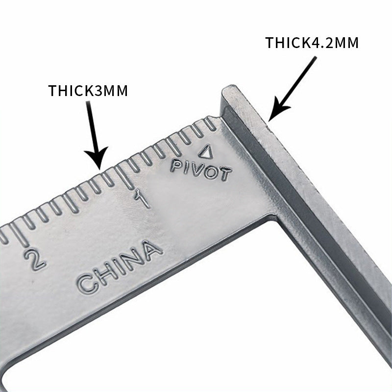 1-2PCS Aluminum Alloy Speed Square Triangle Ruler