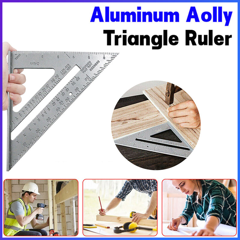 1-2PCS Aluminum Alloy Speed Square Triangle Ruler
