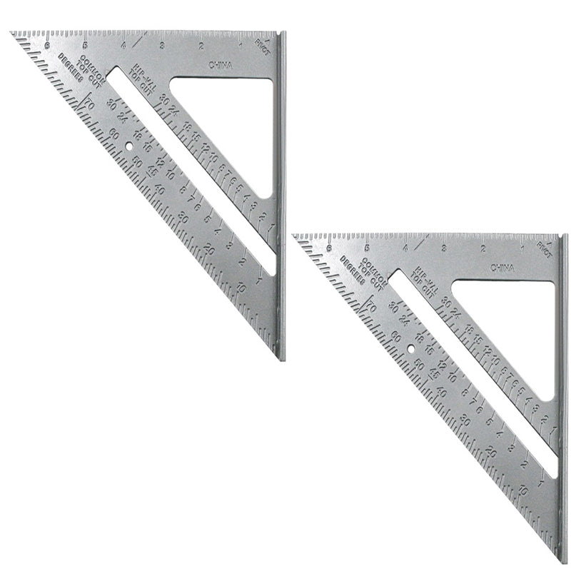 1-2PCS Aluminum Alloy Speed Square Triangle Ruler