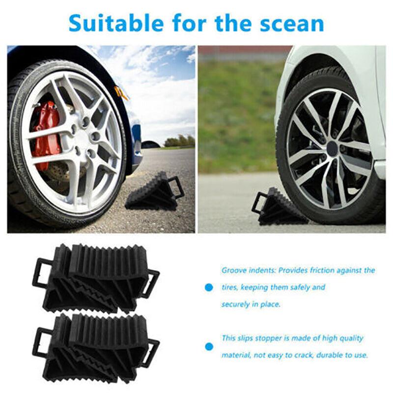 4PCS Heavy Duty Wheel Chock Car Trailer Boat Caravan Stops
