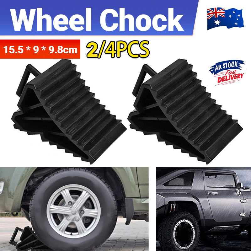 2PCS Tough PP Hard Plastic Wheel Chock Stopper Car Trailer Boat Caravan