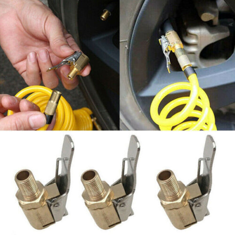 2PCS 8MM Car Tyre Wheel Air Chuck Inflator Pump Valve Adapter