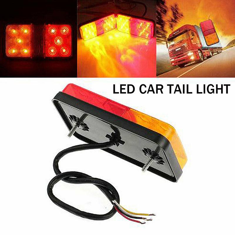 2PCS LED Trailer Tail Lights 12V Stop Indicator Lamp Truck Caravan Boat