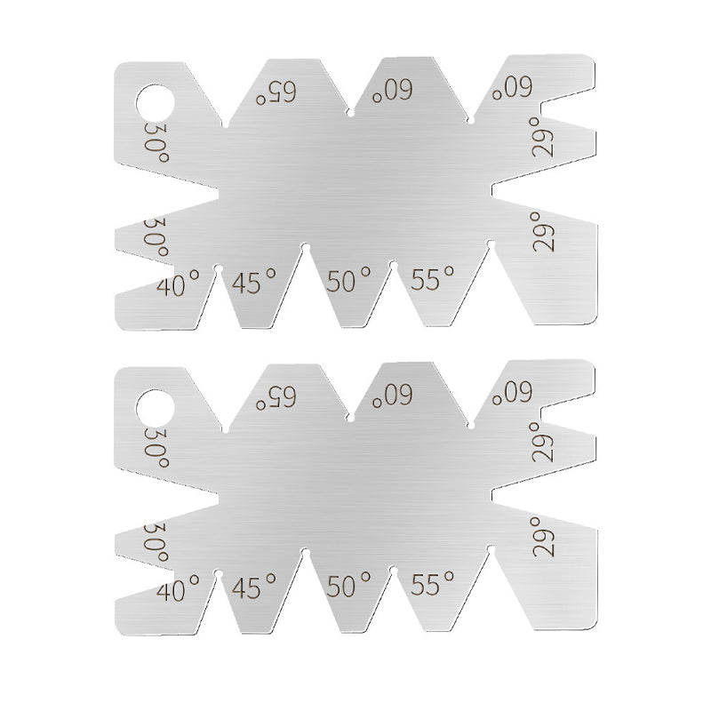 2PCS 8 Angle Centre Thread Screw Cutting Gauge Metric Whitworth