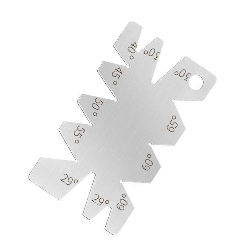 2PCS 8 Angle Centre Thread Screw Cutting Gauge Metric Whitworth