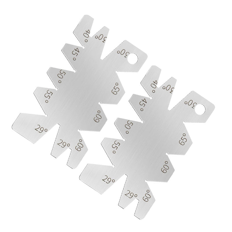 2PCS 8 Angle Centre Thread Screw Cutting Gauge Metric Whitworth