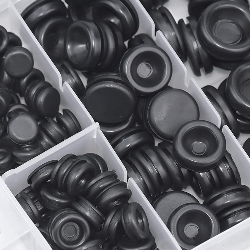 200PCS Rubber Grommet Assortment Kit 7 Sizes Fasteners