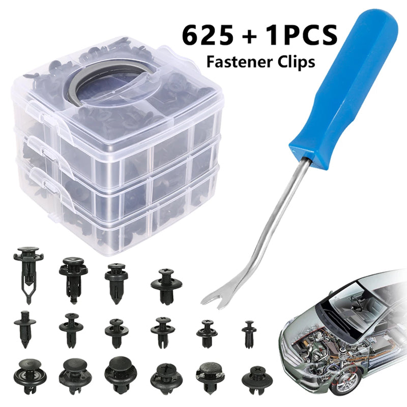Car Body Trim Clips Retainer Bumper Plastic Fastener Kit 625PCS