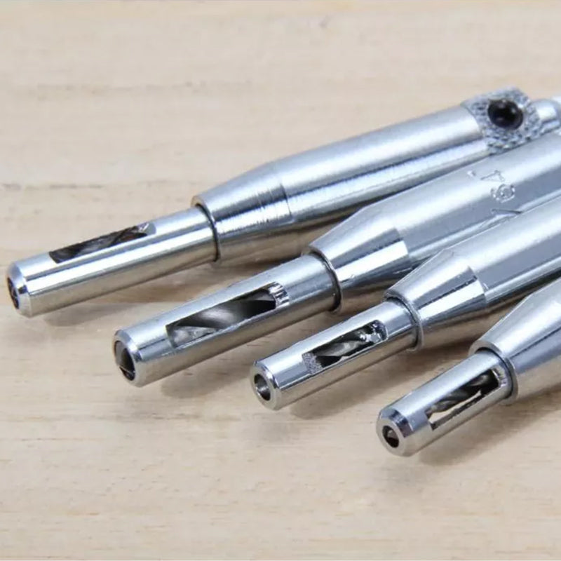 4PCS Self-Centering Drill Bits Hex Shank Hinge Hole Screw Guide