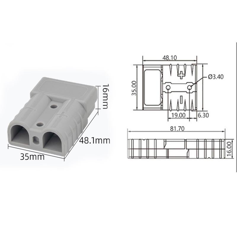 10 Anderson Style Plug Connectors 50 AMP 12-24V 6AWG DC Power
