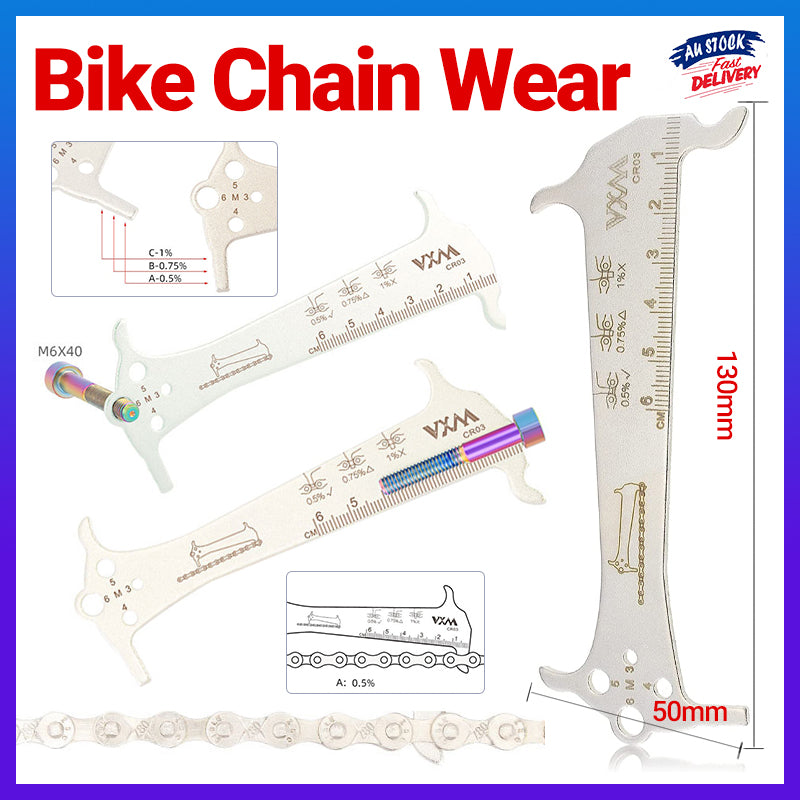 Bike Chain Wear Checker with Hook Bolt Gauge Lightweight Maintenance Tool