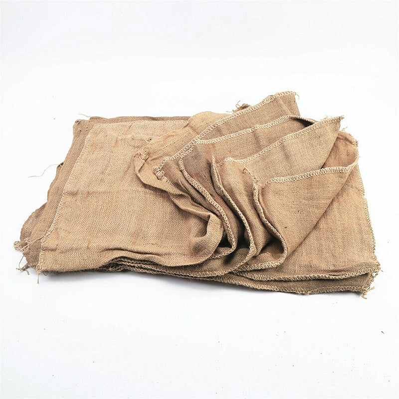 10pcs Large Hessian Sand Bags 90cm Burlap Potato Sack Race Bags