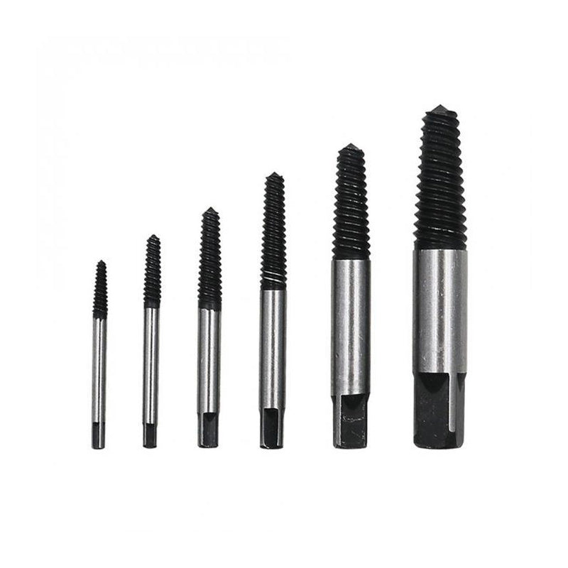 6PCS Damaged Screw Bolt Extractor Easy Out Broken Screw Remover Kit
