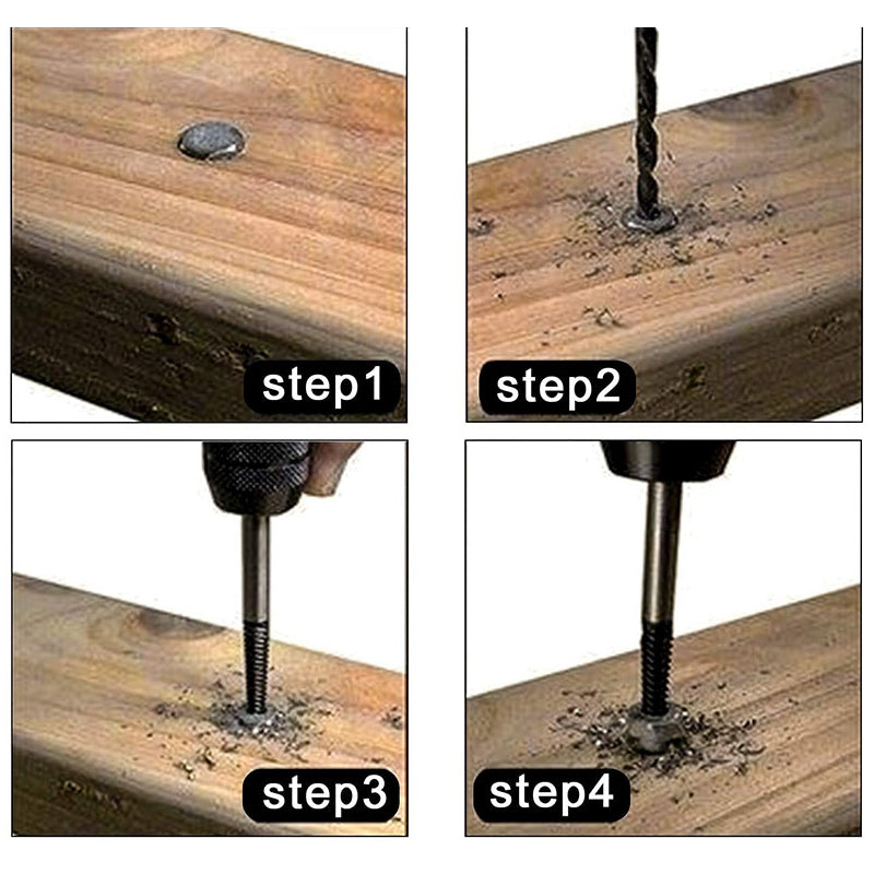 6PCS Damaged Screw Bolt Extractor Easy Out Broken Screw Remover Kit