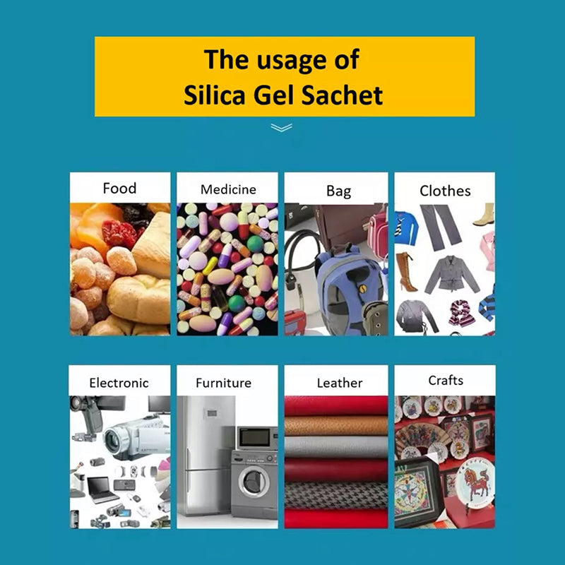 1g Silica Gel Packets Moisture Absorber Desiccant Reusable Up to 2000pcs