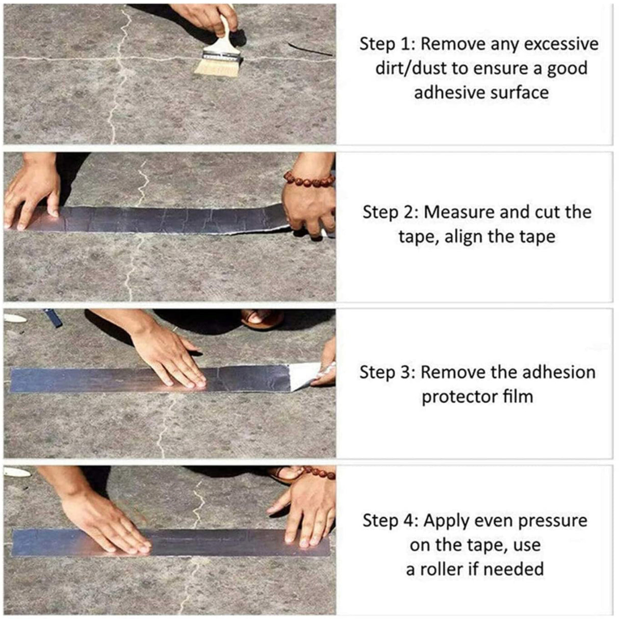 Butyl Rubber Aluminium Foil Waterproof Tape 5M 1 Roll Repair