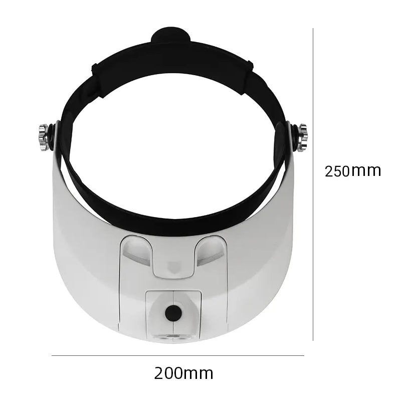 LED Headband Magnifier with Headlight Jeweler Loupe