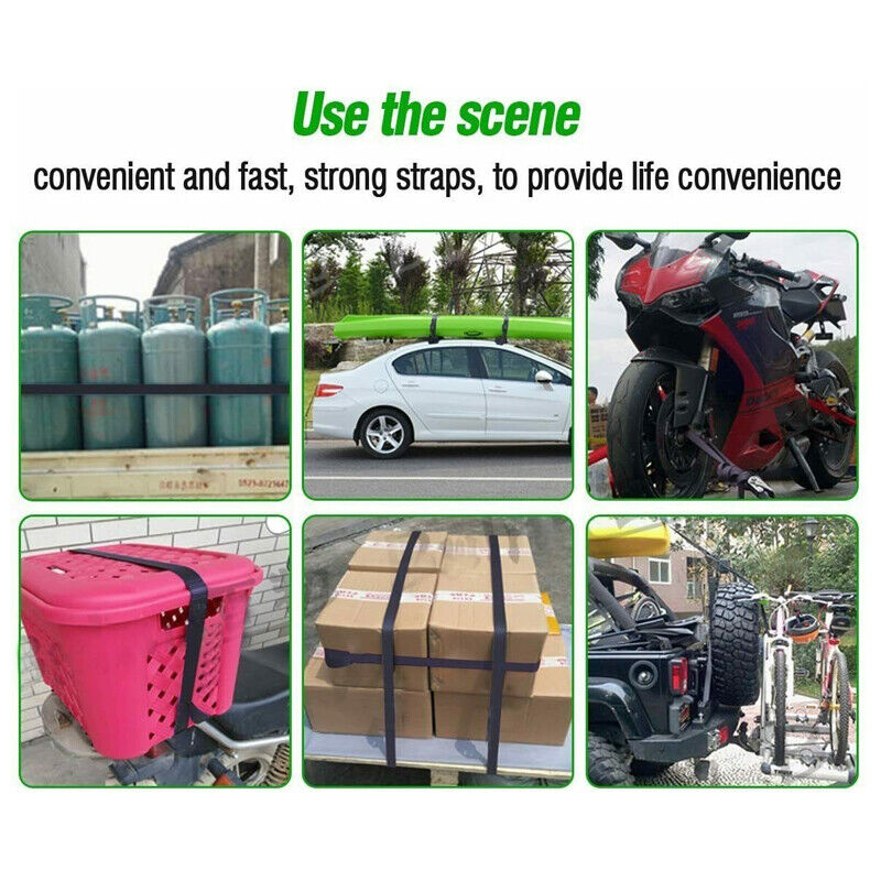 Tie Down Strap Buckle Cargo Ratchet Roof Rack Lashing Rope