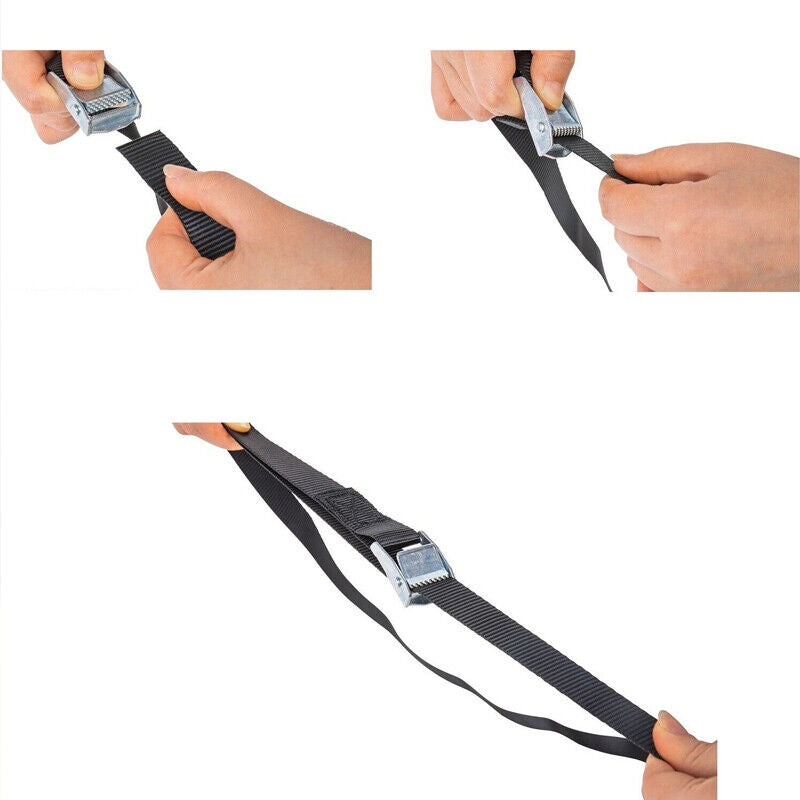 Tie Down Strap Buckle Cargo Ratchet Roof Rack Lashing Rope